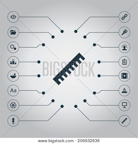 Elements Board, Eye, Letter And Other Synonyms Eye, Idea And Colums.  Vector Illustration Set Of Simple Designicons Icons.