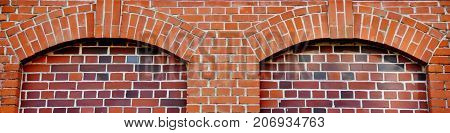 Close up of Building with red Brick work