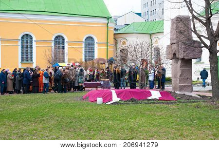 KIEV (KYIV) UKRAINE -March 22 2016:The funeral of Ukrainian journalist Georgiy Gongadze