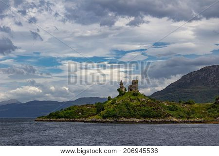 Castle Moil near Kyleakin on the Isle of Skye, Hebrides, Scotland.