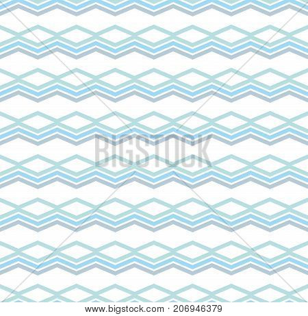 Light blue abstract pattern with rhombs on white