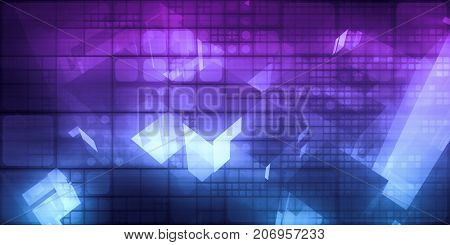 Futuristic Technology as a Next Generation Art 3D Illustration Render