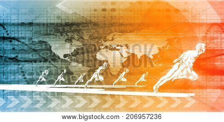 Global Network Business Concept as an Abstract Background 3D Illustration Render