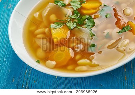 Fassolatha - national dish of GreeceClassic White Bean Soup.