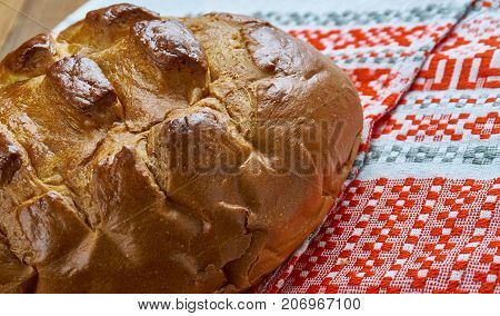 Slavic Wheat Bread Karavai