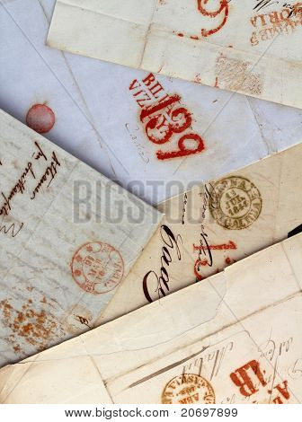 anonimowy odręcznych antyczne prawdziwych starych listów z Hiszpanii zdefiniowane