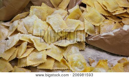 Raw Ravioli Made With Fresh Eggs And Flour For Sale