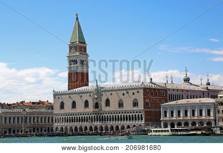 Venice Italy Campanile Of Saint Mark And Ducal Palace Photograph
