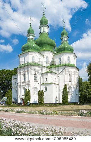 Trinity Cathedral (17th century). Gustynsky Monastery in Chernihiv region. Ukraine