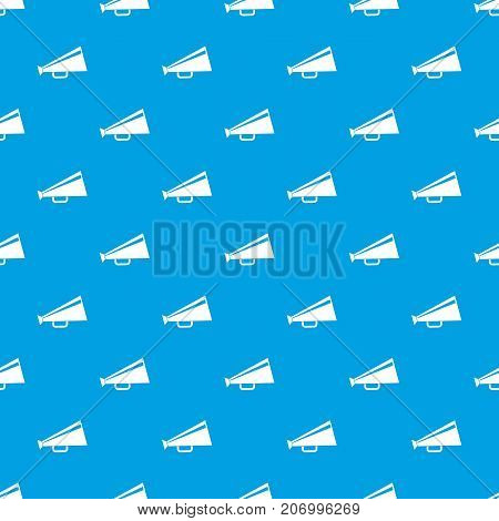 Mouthpiece pattern repeat seamless in blue color for any design. Vector geometric illustration