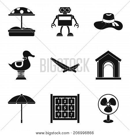 Upbringing icons set. Simple set of 9 upbringing vector icons for web isolated on white background