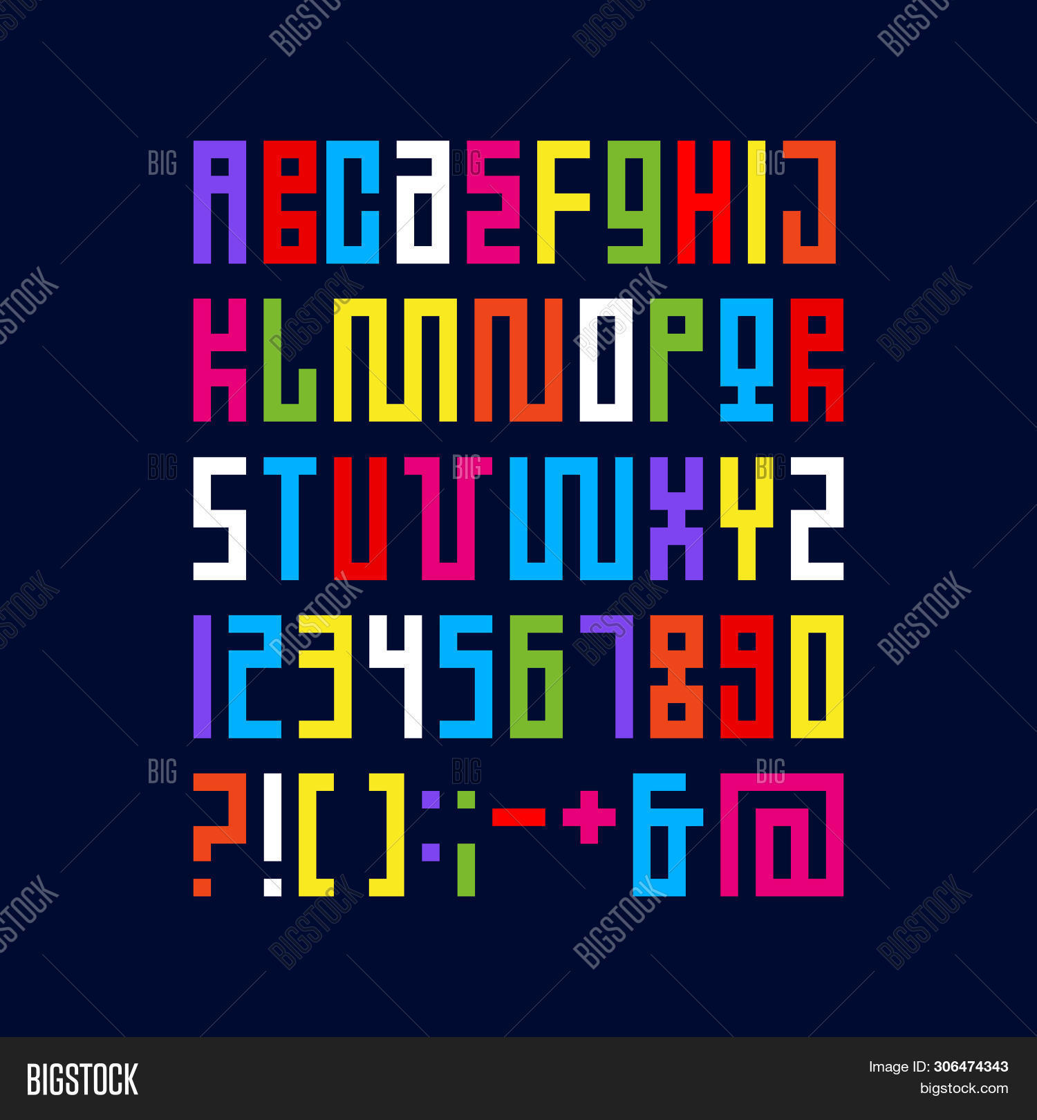 Pixel Art Alphabet. Vector & Photo (Free Trial) | Bigstock