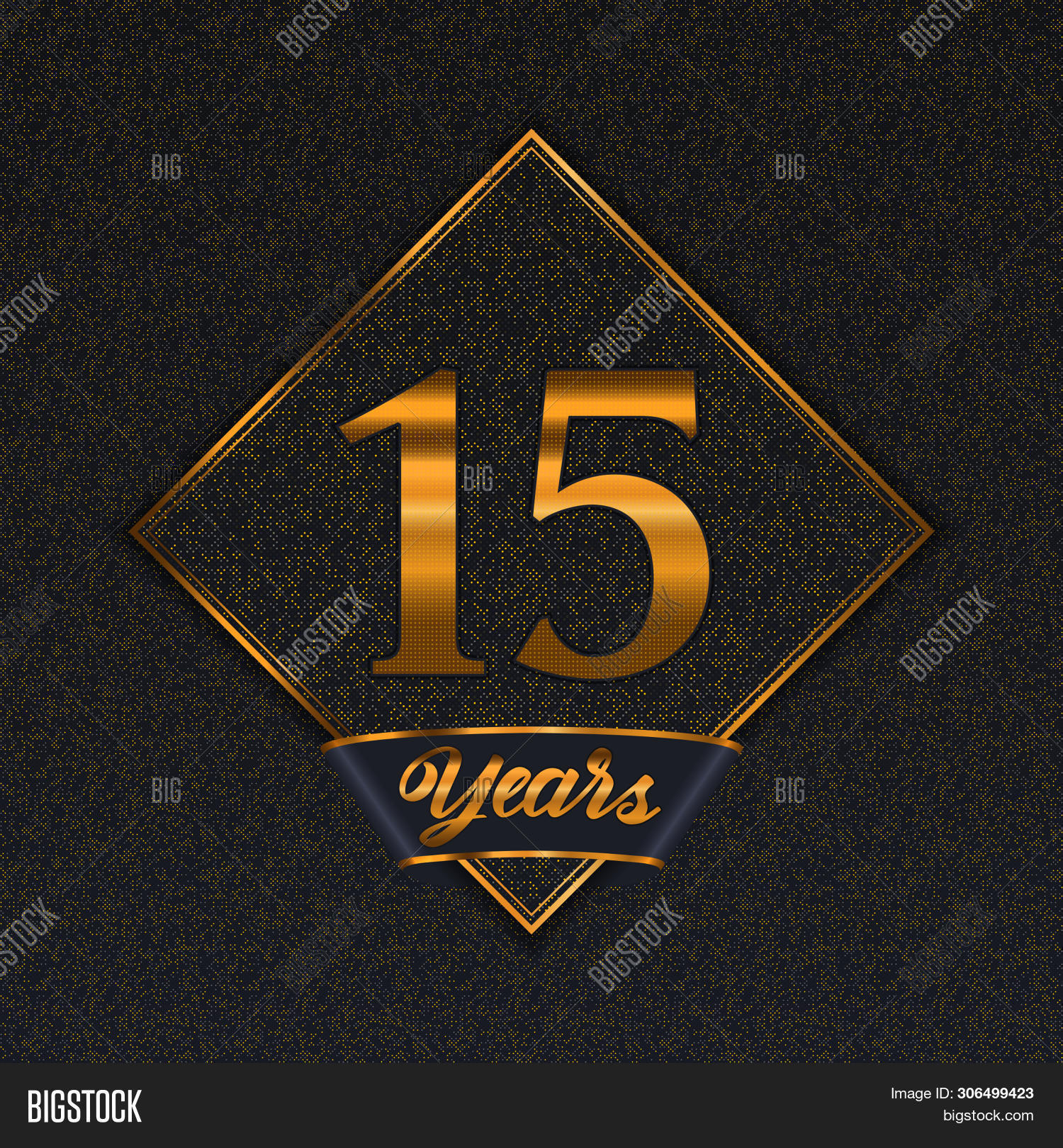 Golden Number Fifteen Vector & Photo (Free Trial) | Bigstock