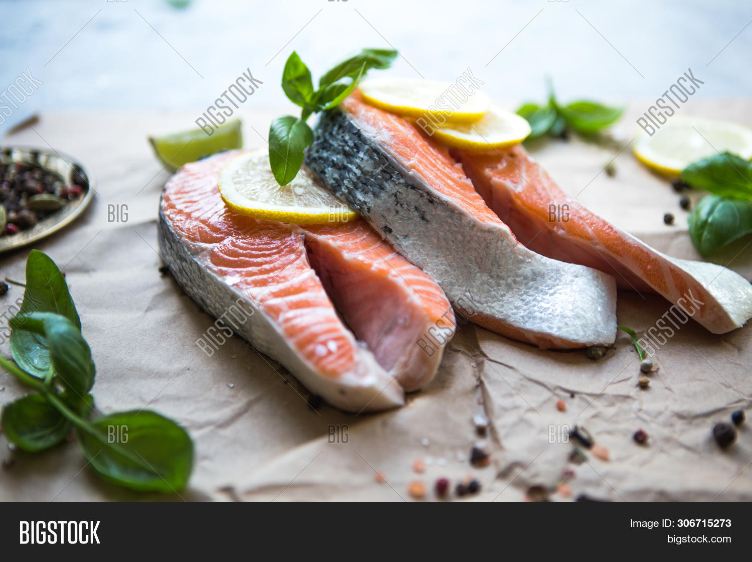 Salmon Fish. Uncooked Image & Photo (Free Trial) | Bigstock