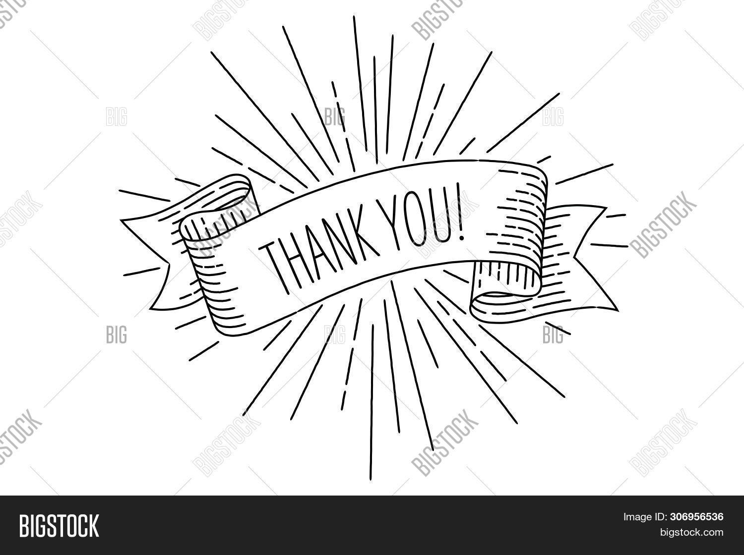 Thank You Banner Vector Photo Free Trial Bigstock