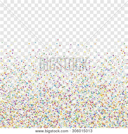 Festive Confetti. Celebration Stars. Colorful Confetti On Transparent Background. Classy Festive Ove