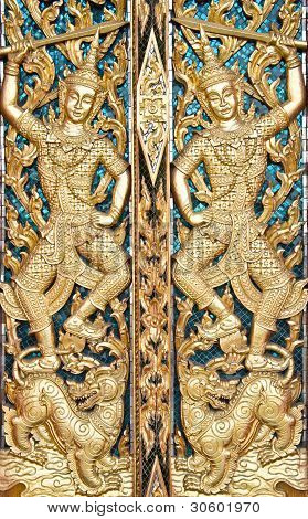 Thai textured temple's gate