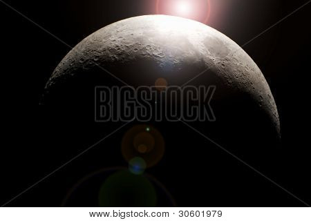 Luna iluminada