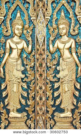 Thai textured temple's gate