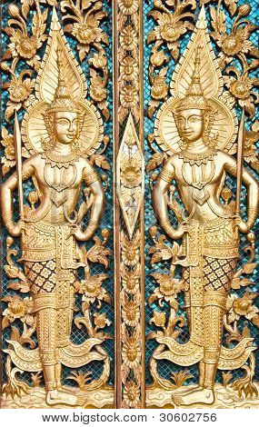 Thai textured temple's gate