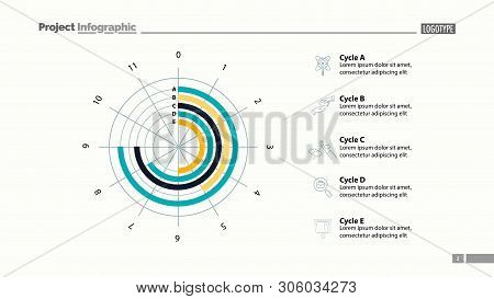 Five Lines Chart Comparison Slide Template. Business Data. Graph, Chart, Design. Creative Concept Fo