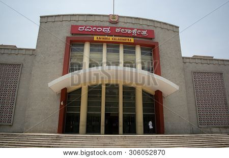 Bangalore, India, June 4, 2019 :building Of Ravindra Kalakshetra,which Is A Cultural Centre In Banga