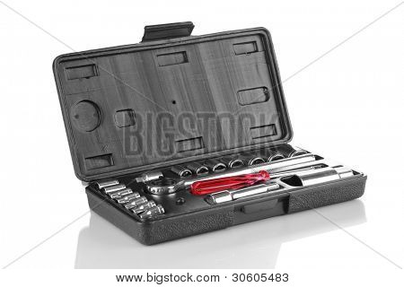 Tool kit isolata on white