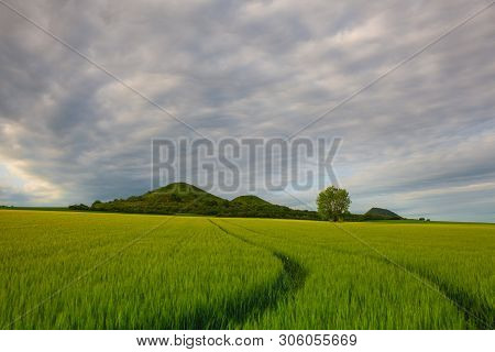 Scenery In Central Bohemian Highlands, Czech Republic. Central Bohemian Uplands  Is A Mountain Range