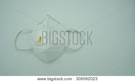 N95 Mask Help To Protect Dust And Other Particle, Put On White Background.