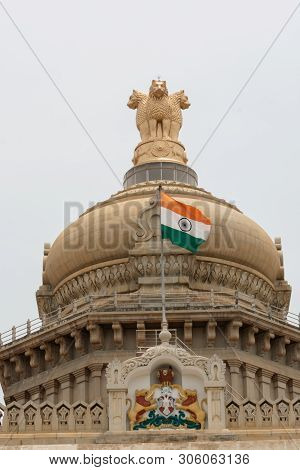 Bangalore, India, June 4, 2019 :building Of Ravindra Kalakshetra, Which Is A Cultural Centre In Bang