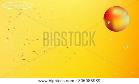 Breezy Space Fantasy. Background Texture, Blend. Plain Colorific Illustration.  Yellow Colored Backg