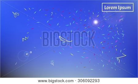 Pristine Space Fantasy. Background Texture, Smoot. Liquid Colorific Illustration.  Azure Colored Bac