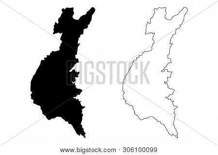 Los Rios Province (republic Of Ecuador, Provinces Of Ecuador) Map Vector Illustration, Scribble Sket