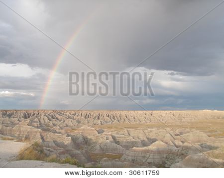 Regnbåge över Badlands