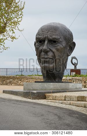 Mougins, France - April 03, 2019: Pablo Picasso Monument In Mougins Village