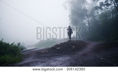 Girl Walking Traveling Adventure Nature In The Rain Forest. Travel Nature, Travel Relax, Travel Thai