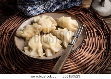 Homemade Dumplings With Cheese.
