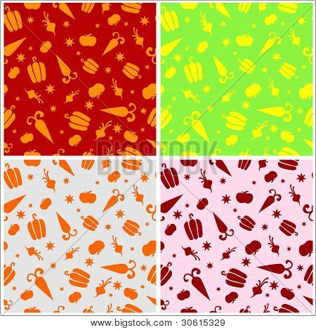 Padrão de legumes sem costura