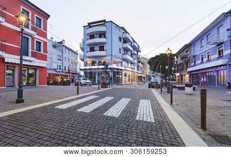Colorfull Street In The Centre Of Caorle
