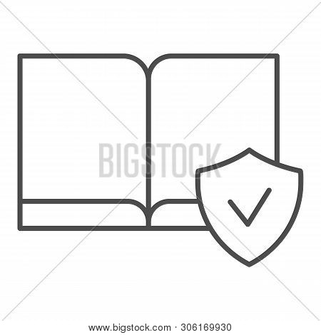 Ebooks Available Thin Line Icon. Electronic Book Vector Illustration Isolated On White. Cheked Book 