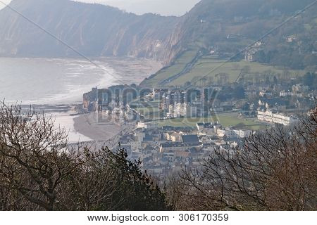 Telephoto Shot Of Sidmouth From The Top Of Salcombe Hill.