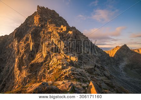 Vysoka Peak At Sunrise In High Tatras, Slovakia
