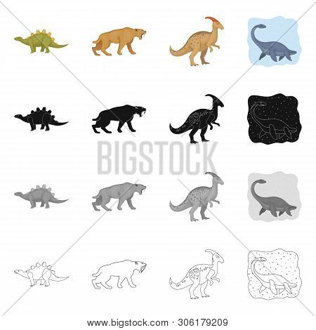 Vector Illustration Of Animal And Character Icon. Collection Of Animal And Ancient  Stock Vector Ill