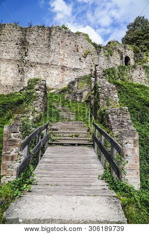 Entrance From Historic Castle Ruin Schauenburg In Blackforest Germany