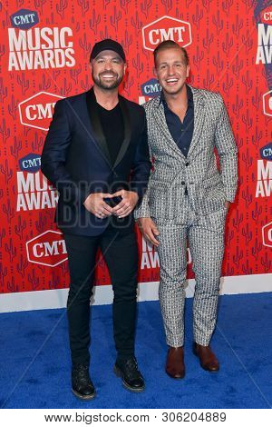 NASHVILLE - JUN 5: Cody Alan (L) and Trea Smith attend the 2019 CMT Music Awards at Bridgestone Arena on June 5, 2019 in Nashville, Tennessee.