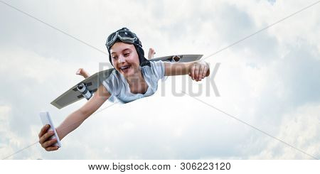 Fly with self-made plane wing