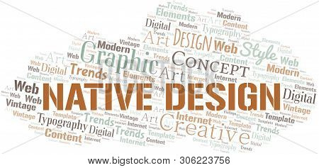 Native Design Word Cloud. Wordcloud Made With Text Only.