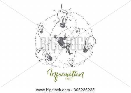 Idea Generation, Creativity, Person Searching Solution Creative Thinking And Imagination Metaphor