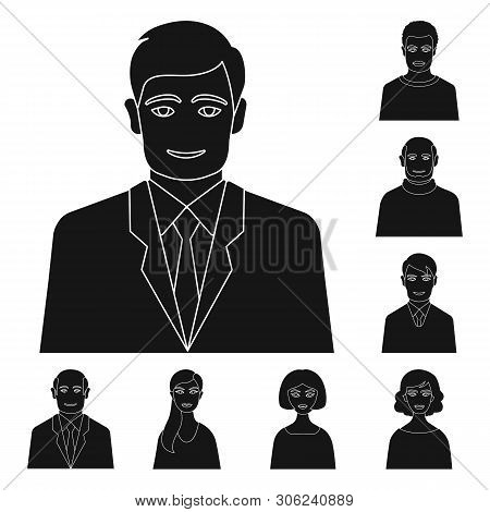 Isolated Object Of Photo And Character  Sign. Set Of Photo And Face Stock Symbol For Web.