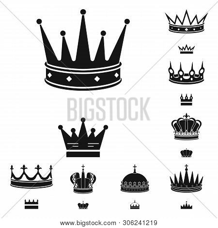Vector Design Of King And Majestic Icon. Set Of King And Gold Stock Vector Illustration.